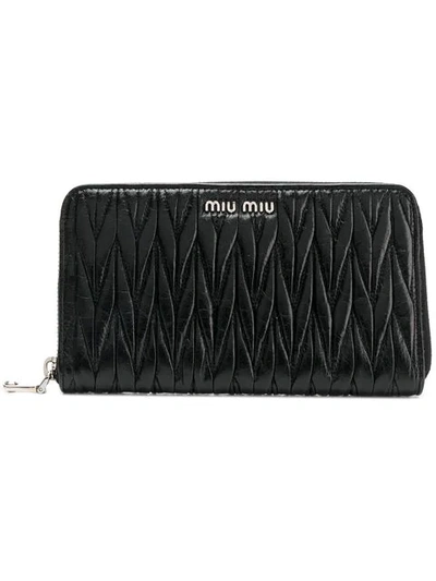 Miu Miu Matelassé Leather Wallet In F0002