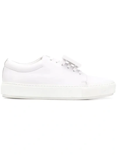 Acne Studios White Drihanna Platform Sneakers In White