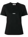 Msgm Micro-logo Crew Neck T-shirt In Black