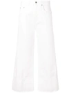 MSGM CROPPED WIDE-LEG JEANS