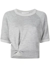ALEXANDER WANG T DOUBLE LAYER CROPPED SWEATER