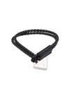 PRADA BRAIDED LEATHER BRACELET