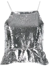 GANNI SEQUIN EMBROIDERED TANK TOP
