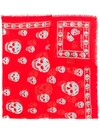 Alexander Mcqueen Skull Print Scarf In Red