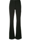 Veronica Beard Hibiscus Black Stretch-twill Trousers