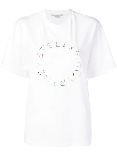 Stella Mccartney Rainbow Logo T-shirt In White