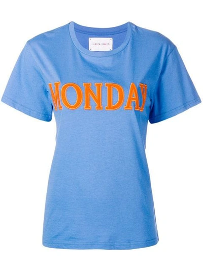 Alberta Ferretti Days Of The Week Monday T-shirt In Blue