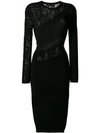 VERSACE KNITTED FITTED DRESS