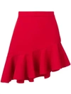 MSGM ASYMMETRIC RUFFLE SKIRT