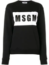 Msgm Logo Print Sweatshirt In Black