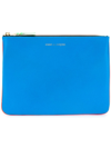 Comme Des Garçons Colour Block Wallet In Blue