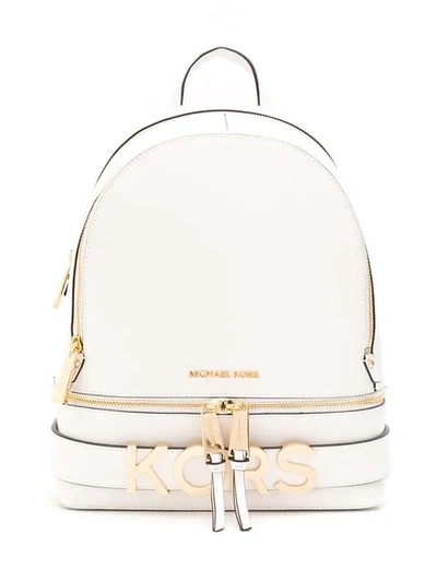 Michael Michael Kors Appliqué Backpack In White