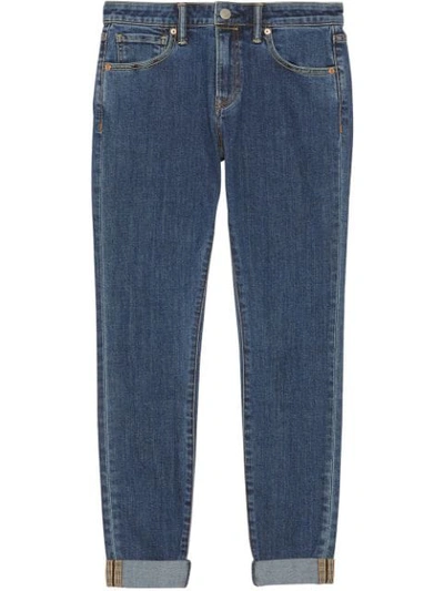 Burberry Skinny Fit Japanese Denim Jeans In Blue