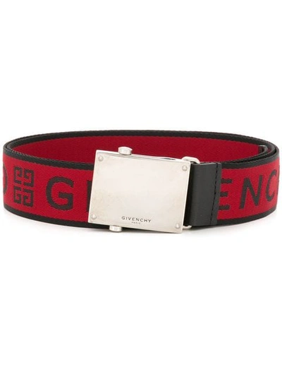 Givenchy Logo扣环腰带 - 红色 In Red