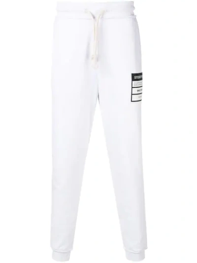 Maison Margiela 'stereotype' Patch Jogging Trousers In White