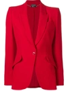 Alexander Mcqueen Slim Fit Blazer In Red