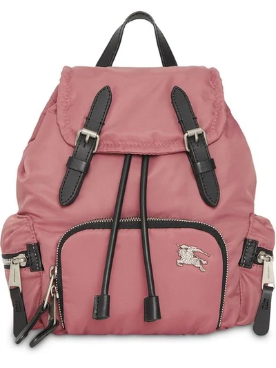 Burberry The Small Crossbody Rucksack In Puffer Nylon In Pink