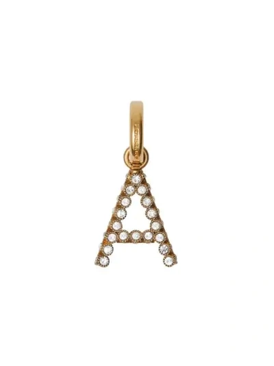Burberry A Crystal-embellished Letter Charm