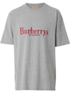 BURBERRY EMBROIDERED ARCHIVE LOGO COTTON T