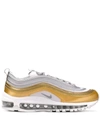 Nike Air Max 97 Se Metallic Leather And Mesh Sneakers In Grey
