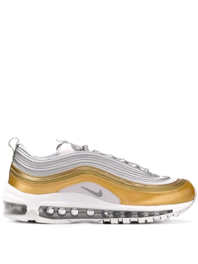 Nike Air Max 97 Se Metallic Leather And Mesh Sneakers In Gold