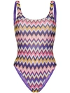 MISSONI MISSONI MARE 经典Z字形图案连身泳衣 - 多色