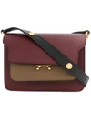 Marni Trunk Bag In Saffiano Calf Leather Two-coloured In Red
