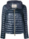 Herno Short Puffer Jackets In Blue