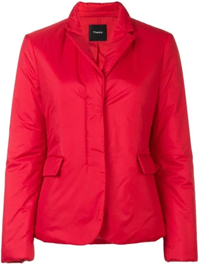 Theory Padded Blazer In Red