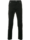 Dolce & Gabbana Contrasting Side Stripes Jeans In Black