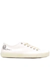 Maison Margiela Tabi Low-top Cotton-canvas Sneakers In White