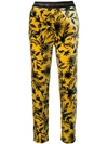 KI6 KI6 FLORAL PRINT STRAIGHT TROUSERS - YELLOW