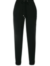 Michael Michael Kors Tapered Ankle Zip Track Trousers In Black