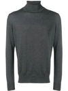Barba Napoli Barba Turtle Neck Jumper - Grey In Grey