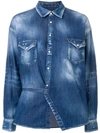 DSQUARED2 DISTRESSED DENIM SHIRT