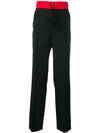 MAISON MARGIELA CONTRASTING WAISTBAND TRACK PANTS