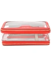 ANYA HINDMARCH ANYA HINDMARCH TRANSPARENT MAKE UP BAG - ORANGE