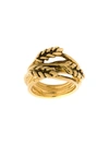 AURELIE BIDERMANN AURELIE BIDERMANN LEAF EMBELLISHED RING - GOLD