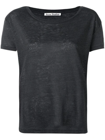 Acne Studios Eldora Linen T-shirt In Grey