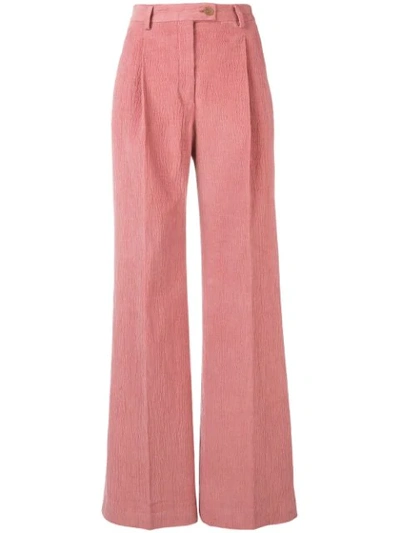 Acne Studios Pina Cotton-blend Corduroy Wide-leg Trousers In Pink