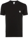 Dolce & Gabbana Tricolor Logo Stretch Cotton T-shirt In Black