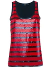 POLO RALPH LAUREN STRIPED SEQUINED TANK TOP