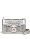 Miu Miu Confidential Matelassé Shoulder Bag In Silver