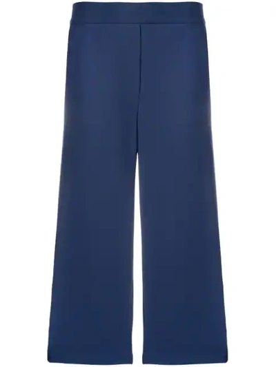 Michael Michael Kors Cropped Straight-leg Trousers In Blue