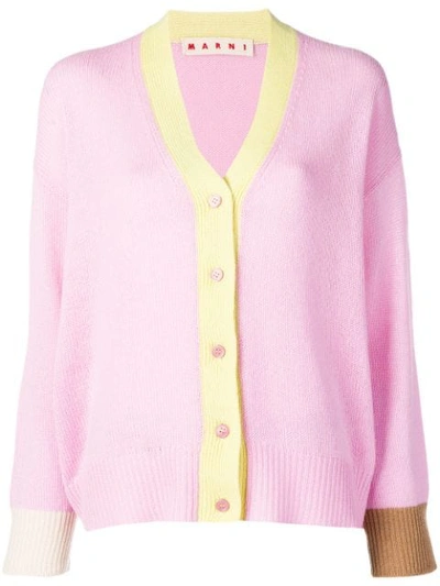 Marni 羊绒开衫 In Pink