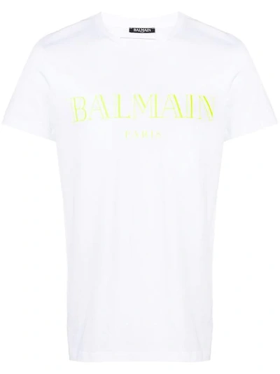 Balmain Logo印花t恤 - 白色 In White