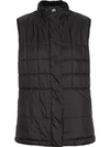 BURBERRY FAUX SHEARLING COLLAR LIGHTWEIGHT QUILTED GILET