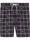 BURBERRY EQUESTRIAN KNIGHT CHECK DRAWCORD SWIM SHORTS