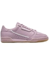 ADIDAS ORIGINALS LIGHT PURPLE CONTINENTAL 80S LEATHER SNEAKERS