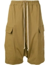 RICK OWENS ELASTICATED WAIST SHORTS